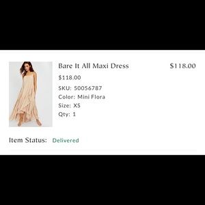 Free People Bare it all Maxi Dress size XS